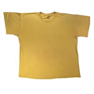 Fruit of the Loom Men's Short Sleeve Crew Neck Tee Shirt Yellow Work Clothes